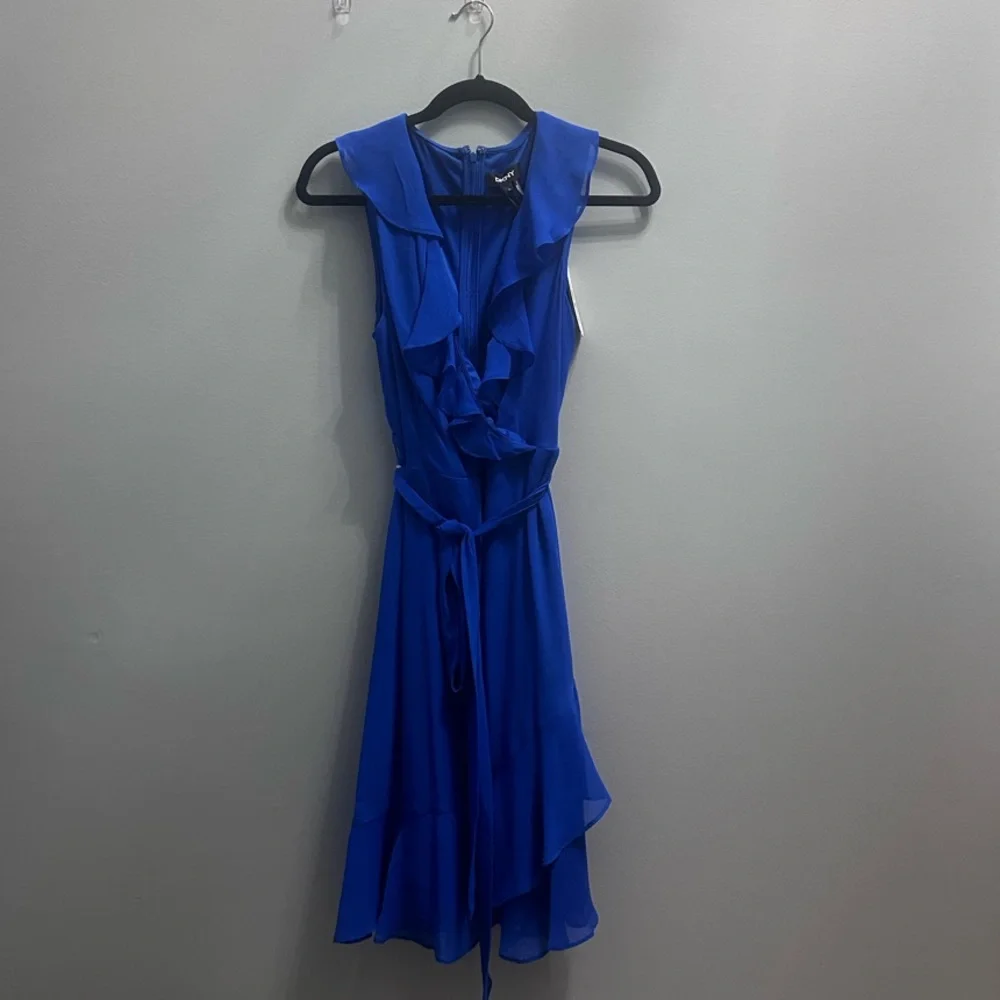 🔥NWT🔥 DKNY Royal Blue Sleeveless Dress - Picture 3 of 6